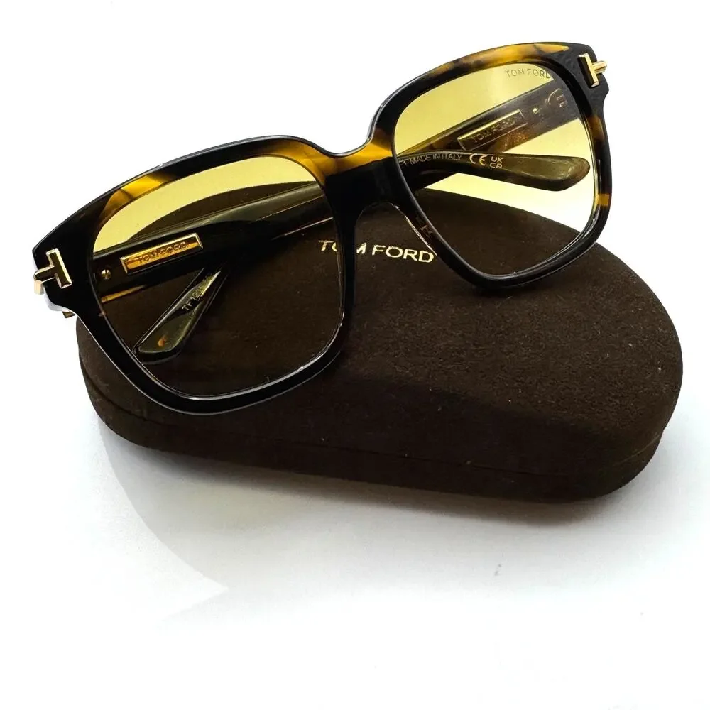 Tom Ford Sunglasses FT1236 56F Havana Square Brown Gradient Lens 58-18-140mm